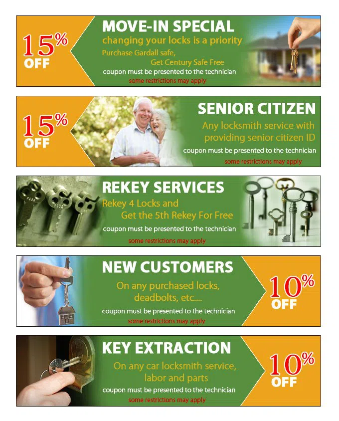 Captain Lock & Key Shop,Co North Bergen, NJ 201-620-6503 - coupon23-set-five